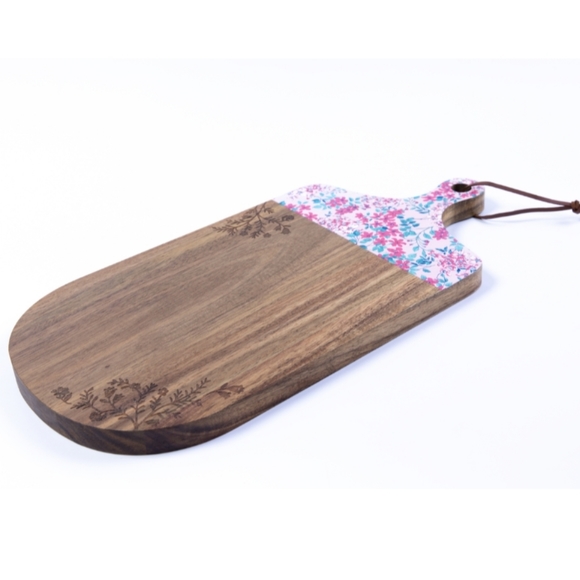 The Pioneer Woman Acacia Printed Pink Charcuterie Board - Picture 2 of 9